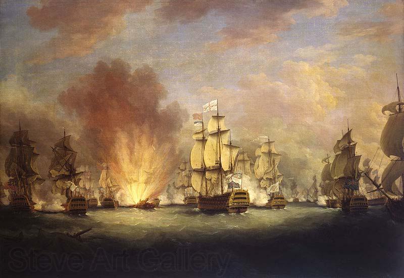 Richard Paton The Moonlight Battle off Cape St Vincent, 16 January 1780 Spain oil painting art